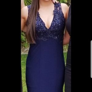 Alex & Sophia Midnight blue long formal